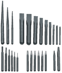 27 Piece Punch & Chisel Set -- #PC27; 3/32 to 1/2 Punches; 1/4 to 1-1/8 Chisels - Exact Industrial Supply