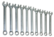 Snap-On/Williams Fractional Combination Wrench Set -- 10 Pieces; 12PT Satin Chrome; Includes Sizes: 1-5/16; 1-3/8; 1-7/16; 1-1/2; 1-5/8; 1-11/16; 1-3/4; 1-13/16; 1-7/8; 2" - Exact Industrial Supply