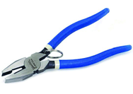 7" Electrician's Plier with Side Cutter- Cushion Grip Handle - Exact Industrial Supply