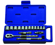 16 Piece - 3/8" Drive - Combination Kit - Exact Industrial Supply