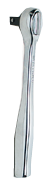 4-3/4" OAL - 1/4'' Drive - Round Head - Reversible Ratchet - Plain Handle - Exact Industrial Supply