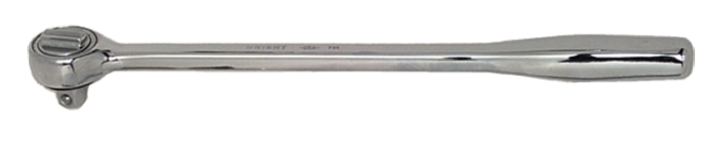 10" OAL - 3/8'' Drive - Round Head - Extra Long Reversible Ratchet - Plain Handle - Exact Industrial Supply