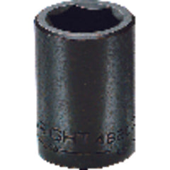 1/2″ × 1 15/32″ Overall Length-1/2″ Drive-6 Point - Standard Impact Socket - Exact Industrial Supply