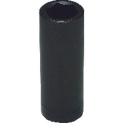 22 mm × 78.58 mm Overall Length-1/2″ Drive-6 Point - Metric Deep Impact Socket - Exact Industrial Supply