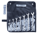 Wright Tool Fractional Combination Wrench Set -- 7 Pieces; 12PT Chrome Plated; Includes Sizes: 1/4; 5/16; 3/8; 7/16; 1/2; 9/16; 5/8"; Grip Feature - Exact Industrial Supply