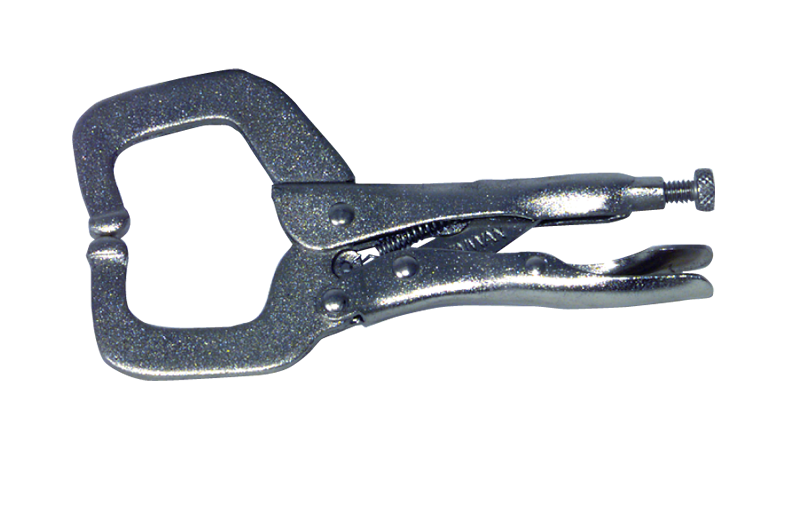 MIT Locking Grip C-Clamp -- #3835 Plain Grip 8-3/8'' Capacity 18'' Long - Exact Industrial Supply
