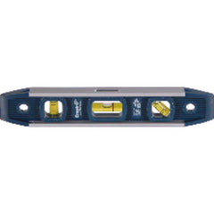 Model 581–9–9″ Length–3 Vials (1 Plumb, 1 Level, 1 45°) - Top Reading - Magnetic Toolbox Level - Exact Industrial Supply