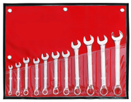 11 Piece - 12 Point - 3/8; 7/16; 1/2; 9/16; 5/8; 11/16; 3/4; 13/16; 7/8; 15/16 & 1" - Combination Wrench Set - Exact Industrial Supply