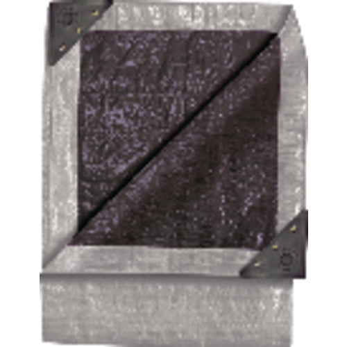Heavy Duty Tarp - 8 × 10 feet - Silver/Black - Exact Industrial Supply