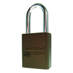 Aluminum Padlock 1 1/2″ Body Width; Keyed: Different; Brown - Exact Industrial Supply