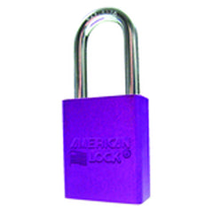 Aluminum Padlock 1 1/2″ Body Width; Keyed: Different; Purple - Exact Industrial Supply