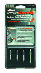 #4507P; Removes #4 to #16 Screws; 4 Piece Micro Grabit - Screw Extractor - Exact Industrial Supply