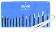 14 Piece Punch & Chisel Set -- #14RC; 1/8 to 3/16 Punches; 7/16 to 7/8 Chisels - Exact Industrial Supply
