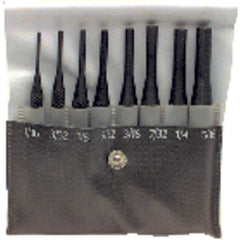 8 Pieces Regular Length Drive Pin Punch Set - Model HMC–022; 1/16″ to 5/16″ Diameter - Exact Industrial Supply