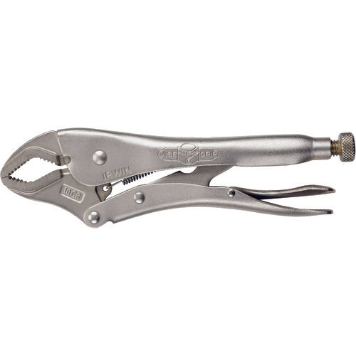 Vise-Grip Curved Jaw Locking Pliers with Wire Cutter - 7WR Plain Grip 1 1/2″ Capacity 7″ Long - Exact Industrial Supply