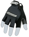 Black/Gray Synthetic Leather/Breathable Mach-5 Impact Gloves - Exact Industrial Supply