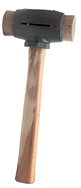 Rawhide Hammer with Face - 2.75 lb; Wood Handle; 1-3/4'' Head Diameter - Exact Industrial Supply