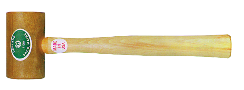 Garland Rawhide Mallet -- 6 oz; Hickory Handle; 1-1/2'' Head Diameter - Exact Industrial Supply