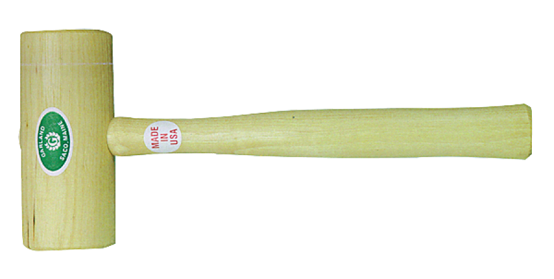 Garland Hardwood Mallet -- 22 oz; Hickory Handle; 2-3/4'' Head Diameter - Exact Industrial Supply