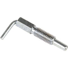 Lever type Steel Plunger 1/2″–13, Non-Locking, Zinc Plated Clear Chromate Finish - Exact Industrial Supply