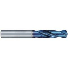 3/32″ Dia. × 3 mm Shank × 11 mm Flute Length × 45 mm OAL, Stub, 135°, Aqua Revo D, 2 Flute, External, Solid Carbide Drill - Exact Industrial Supply