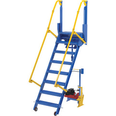 Folding Mezzanine Ladder 72″ 115Vac Pwr Storage