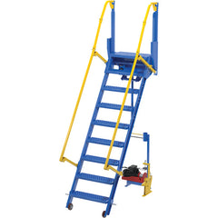 Folding Mezzanine Ladder 84″ 115Vac Pwr Storage