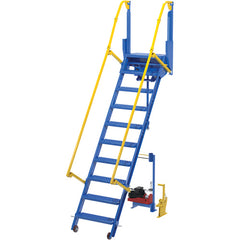 Folding Mezzanine Ladder 96″ 115Vac Pwr Storage