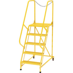 Maintenance Ladder Perforated 5-Step Yellow - Exact Industrial Supply