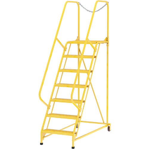 Maintenance Ladder Grip-Strut 7-Step Yellow - Exact Industrial Supply