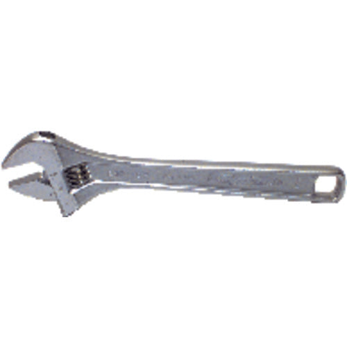 15/16″ Opening-6″ Overall Length - Chrome Plated Adjustable Wrench - Exact Industrial Supply