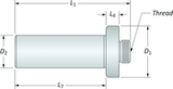 1-1/4" SS x 1-1/2-18 Thread Mount - Boring Head Shank - Exact Industrial Supply