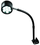 7 LED Spot Light  Dimmable  17" Flexible Gooseneck Arm  Direct Mount - Exact Industrial Supply