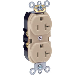 20 A; 125 Volt; NEMA 5-20R; 3W; Straight Blade Wiring Device - Almond - Exact Industrial Supply