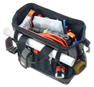 15.25'' - Black Arsenal Widemouth Tool Bag - Exact Industrial Supply