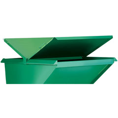 Steel Hopper Lid-Front & Back 1 Cu Yd - Exact Industrial Supply