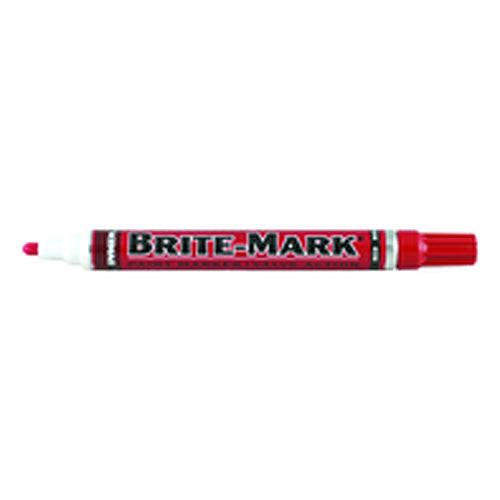 Brite-Mark Paint Marker - Oil Based - Red - Exact Industrial Supply