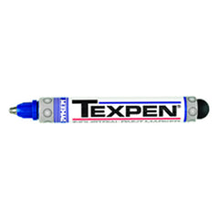 Texpen Medium Marker - Stainless Steel Ball Tip - Blue - Exact Industrial Supply