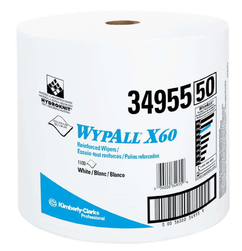 12.5 x 13.4'' - Package of 1100 - WypAll X60 Jumbo Roll - Exact Industrial Supply