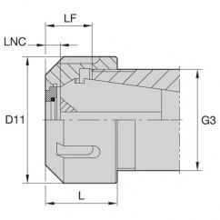 LNABER40M LOCKNUT-COOLANT STYLE - Exact Industrial Supply