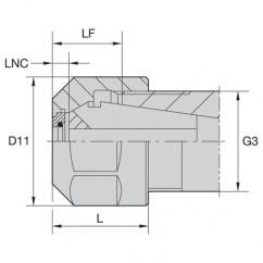 LNHABER16M COOLANT LOCKNUT - Exact Industrial Supply