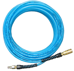 #PFE60506T - 3/8 MPT x 50 Feet - Light Blue Thermoplastic - 2 Fitting(s) - Air Hose - Exact Industrial Supply