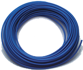 #PT080950TB - 1/2 OD - Transparent Blue Polyurethane - Tubing-100 Feet per Reel - Exact Industrial Supply
