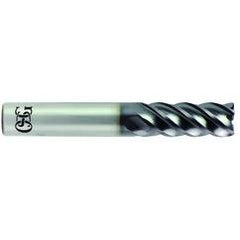 1/2 x 1/2 x 1-1/4 x 3-1/2 5Fl .060 C/R Carbide End Mill - TiALN - Exact Industrial Supply