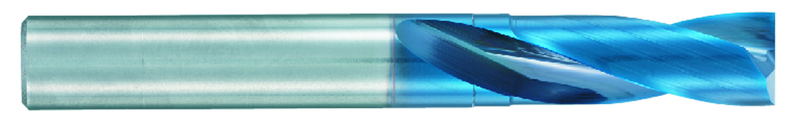 15.3mm Dia. - X 105mm OAL - Stub-Carbide-Drill-Aqua EX Coated - Exact Industrial Supply