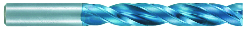 9.9mm Dia. - X 126mm OAL - 5XD-Carbide-Drill-Aqua EX Coated - Exact Industrial Supply