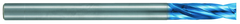 4mm Dia. - X 100mm OAL - 10XD-Carbide-Drill-Aqua EX Coated - Exact Industrial Supply