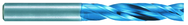 3.2mm Dia. - X 60mm OAL 4xD-Carbide-Drill -Aqua EX Coated - Exact Industrial Supply
