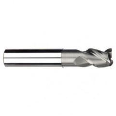5/8" Dia. - 3/4" LOC - 6" OAL - 3 FL Carbide End Mill-Uncoated - Exact Industrial Supply