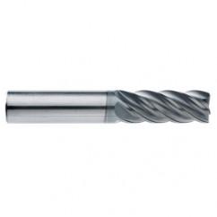 5/16" Dia. - 7/16" LOC - 2" OAL - .060 Radius 5 FL Carbide End Mill-AlCrN-X - Exact Industrial Supply